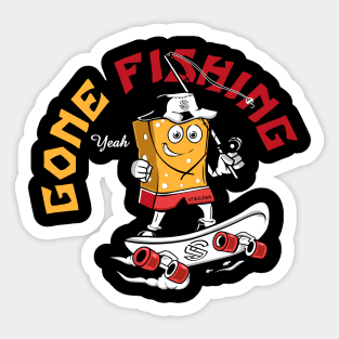 Gone Fishing Funny - Father Day Sticker